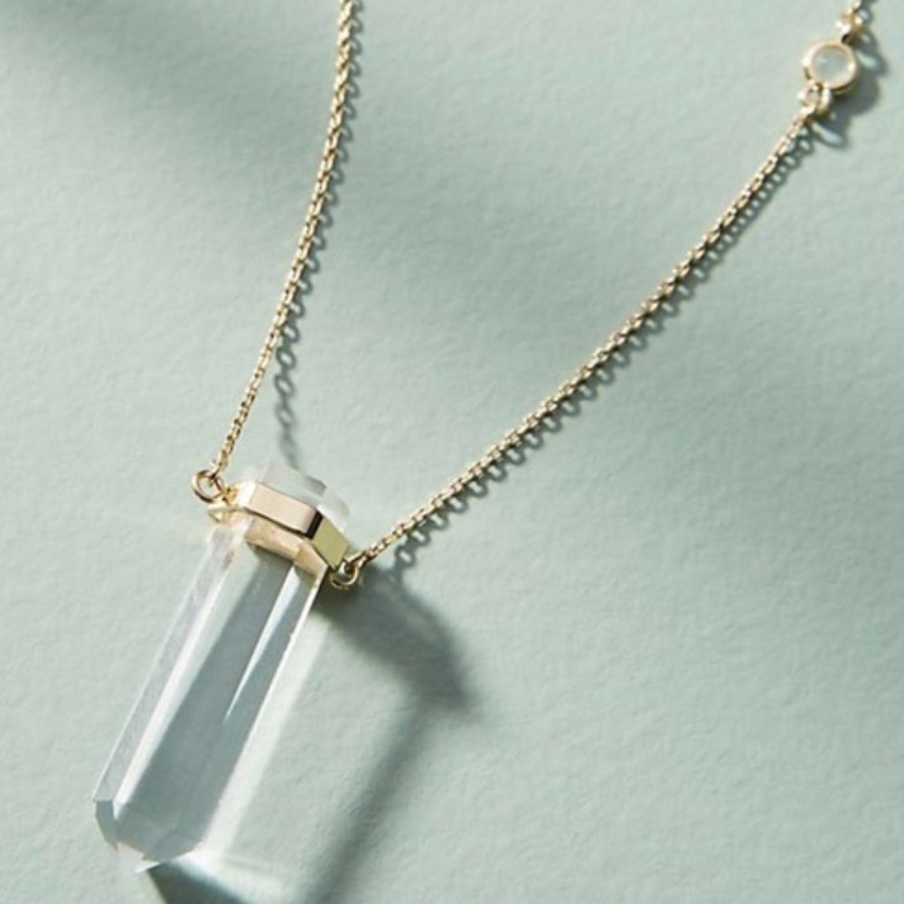Clear Well Wishing Pendant Necklace